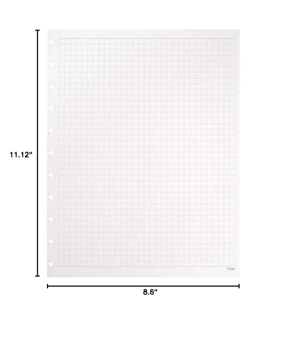 TUL Custom Note-Taking System Discbound Refill Pages, 8.5" x 11", Letter Size, Graph Ruled, 100 Pages (50 Sheets), White - Image 4