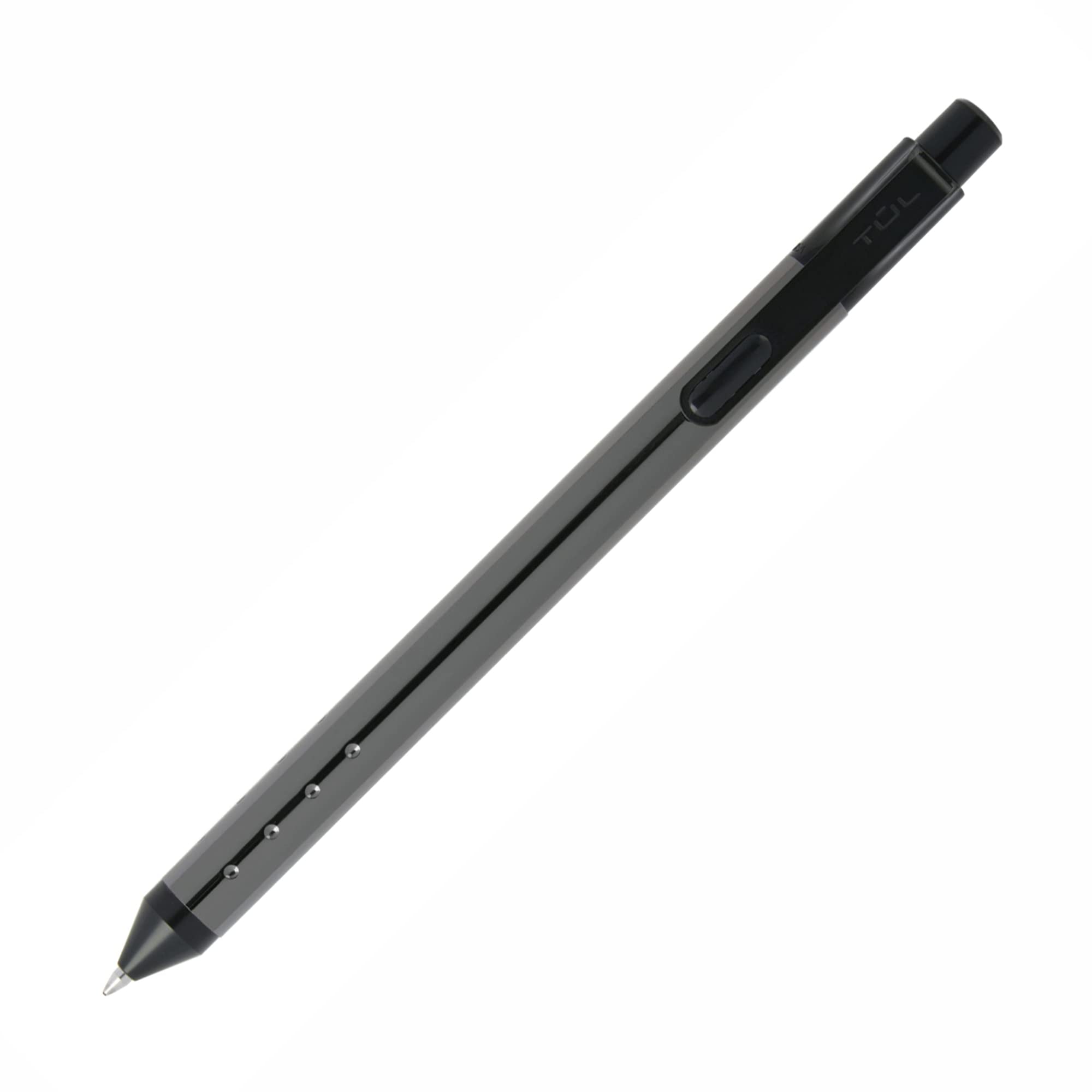TUL Fine Writing Solid Metal Barrel Retractable Gel Pen With 2 Refills, Medium Point, 0.7 mm, Gunmetal Gray Barrel, Assorted Ink Colors - Image 3