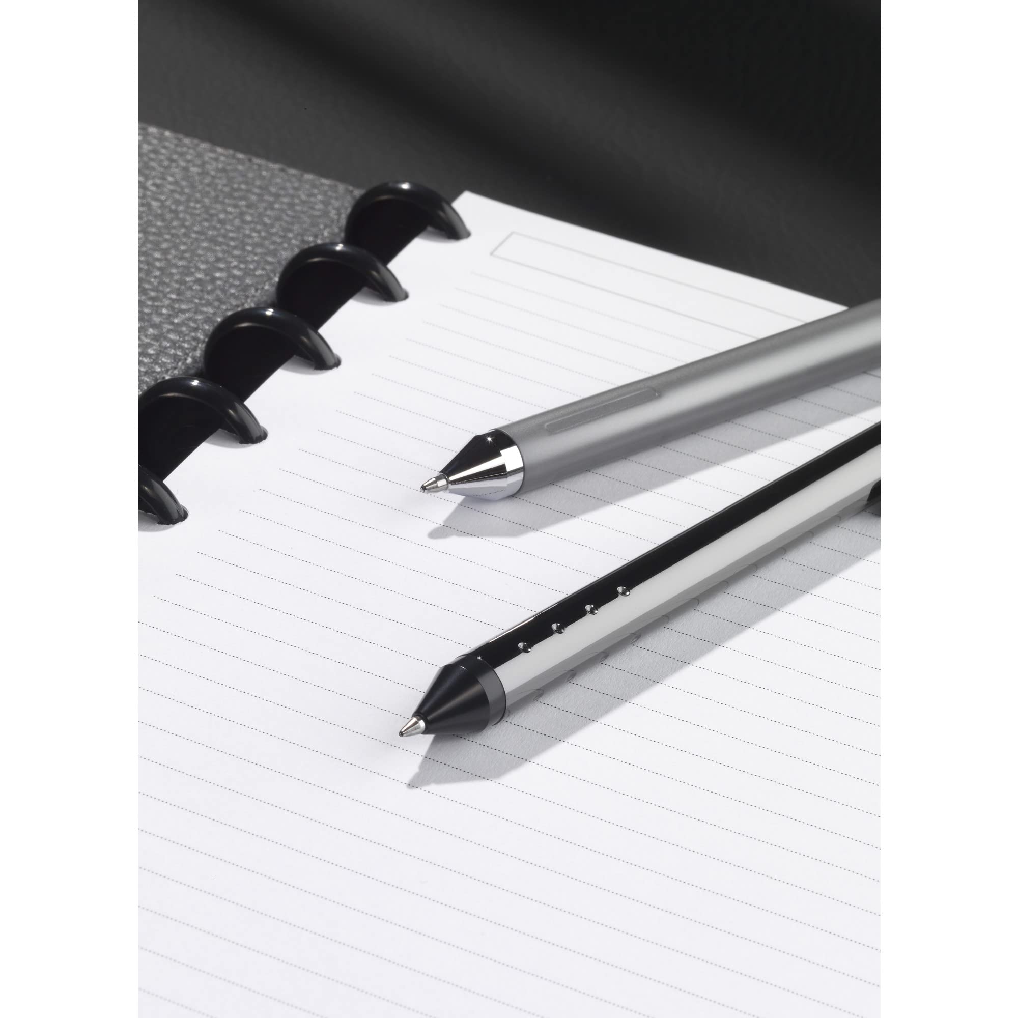 TUL Fine Writing Solid Metal Barrel Retractable Gel Pen With 2 Refills, Medium Point, 0.7 mm, Gunmetal Gray Barrel, Assorted Ink Colors - Image 8